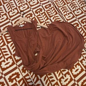 Z Supply Terracotta Reverie Slub Midi Dress